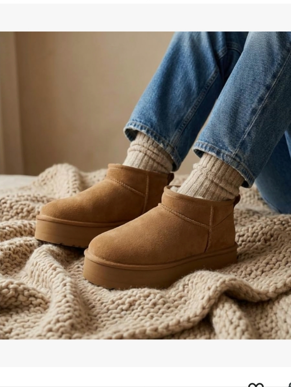 CUSHIONAIRE Hippy Genuine Suede pull on platform boot Memory Foam Size 10